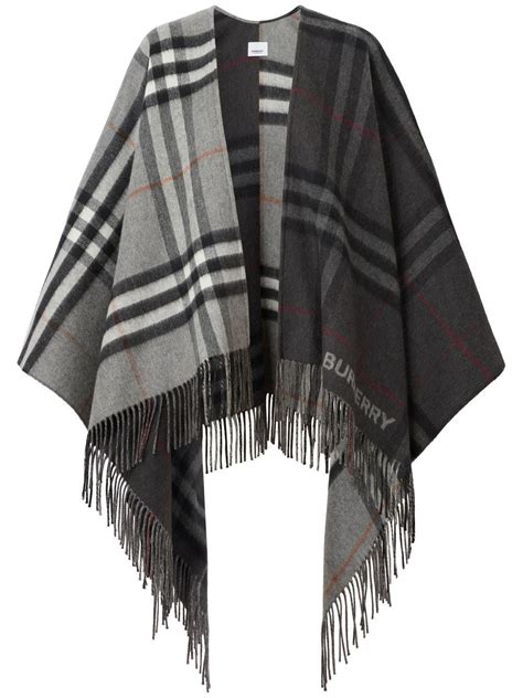 burberry cape grau mit logo